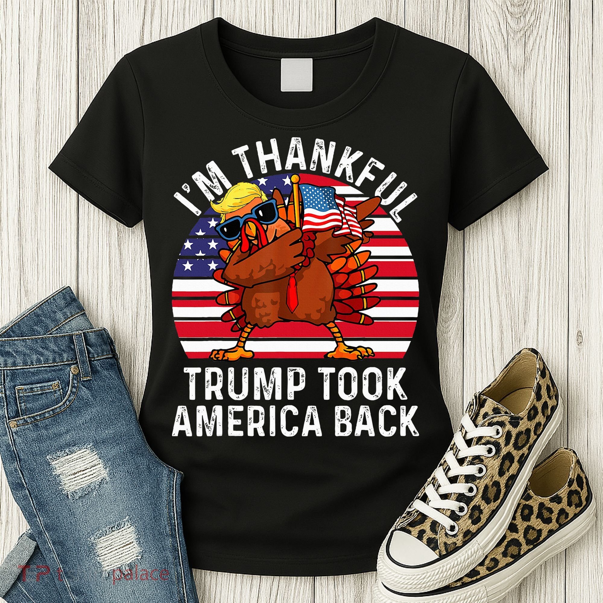 Winner IM Thankful Trump Won Took America Back Thanksgiving Women's T-Shirt