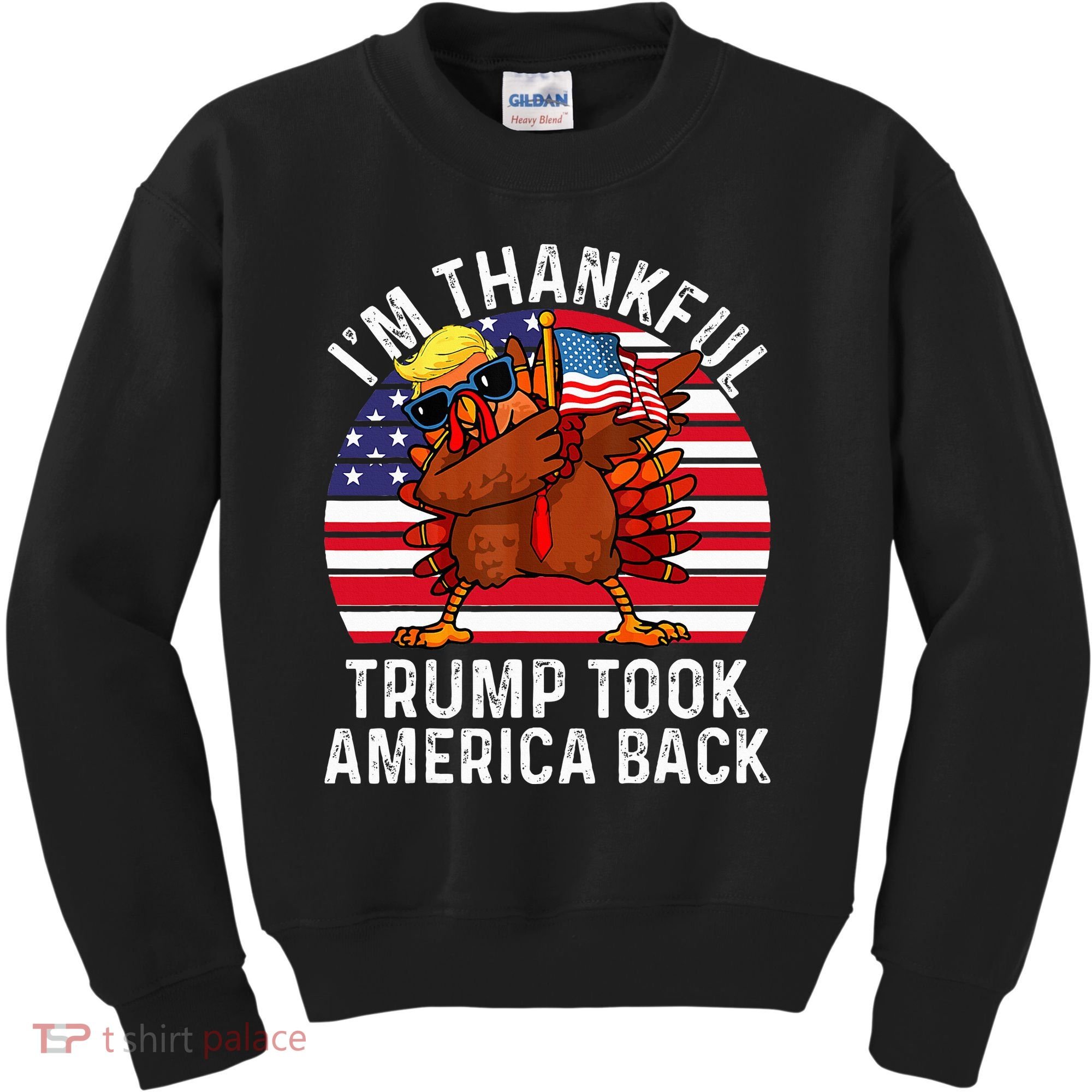 Winner IM Thankful Trump Won Took America Back Thanksgiving Kids Sweatshirt
