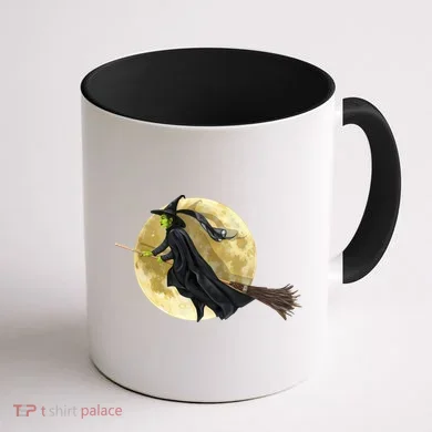 Witch and The Moon Coffee Mug back