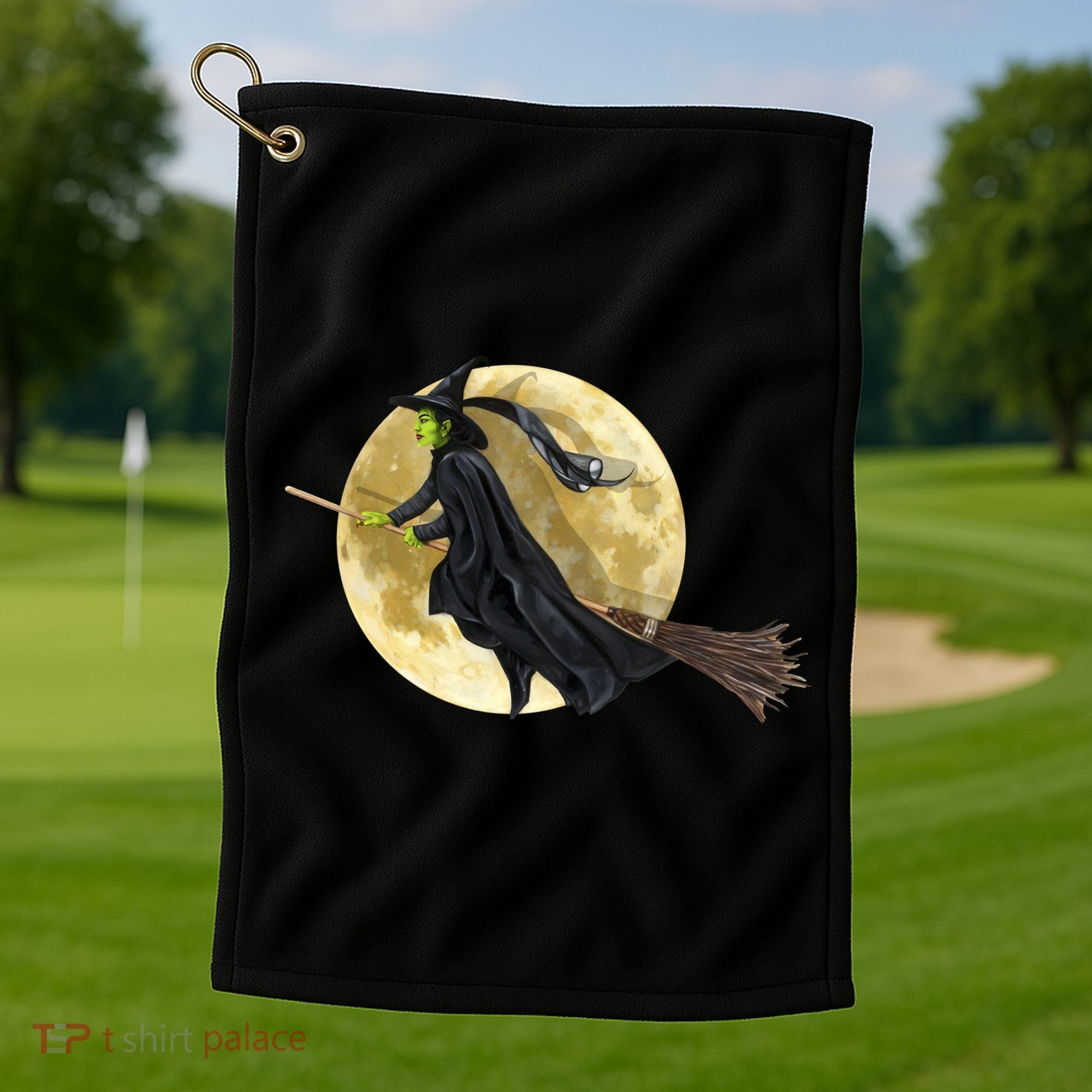 Witch and The Moon Golf Towel