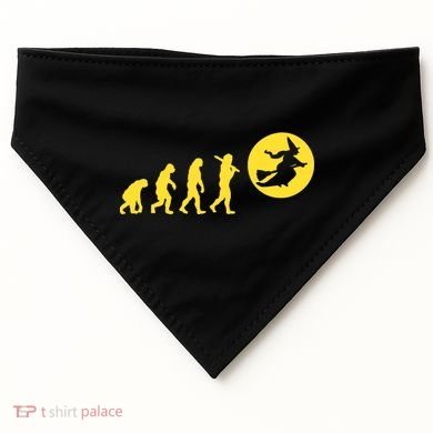 Witch Evolution Funny Halloween USA-Made Doggie Bandana