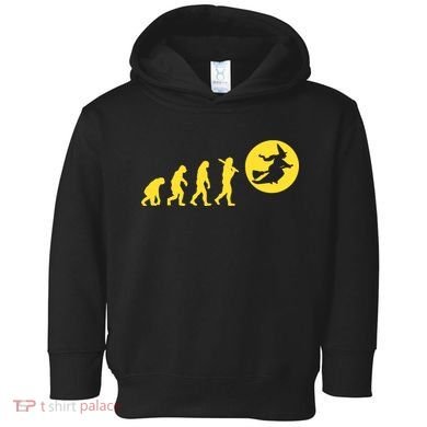 Witch Evolution Funny Halloween Toddler Hoodie