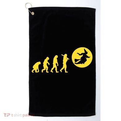 Witch Evolution Funny Halloween Golf Towel