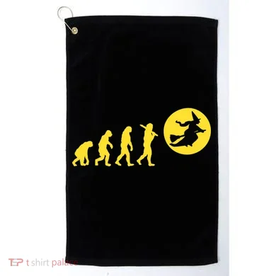 Witch Evolution Funny Halloween Golf Towel