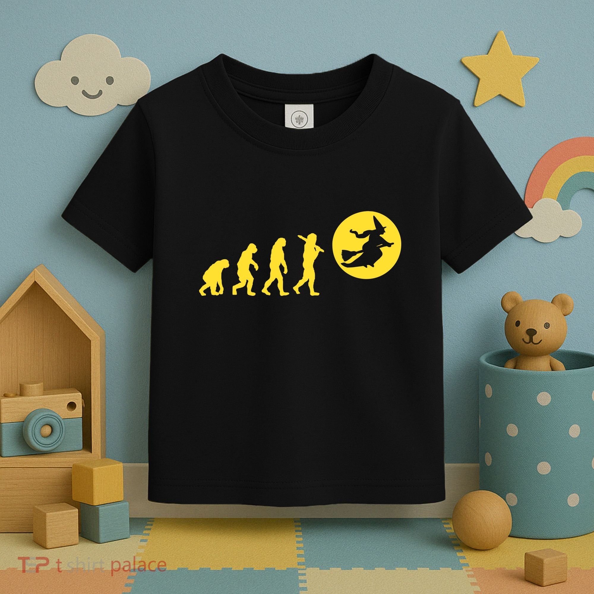 Witch Evolution Funny Halloween Toddler T-Shirt
