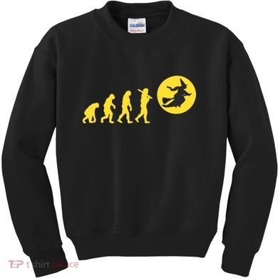 Witch Evolution Funny Halloween Kids Sweatshirt