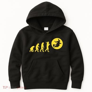 Witch Evolution Funny Halloween Kids Hoodie