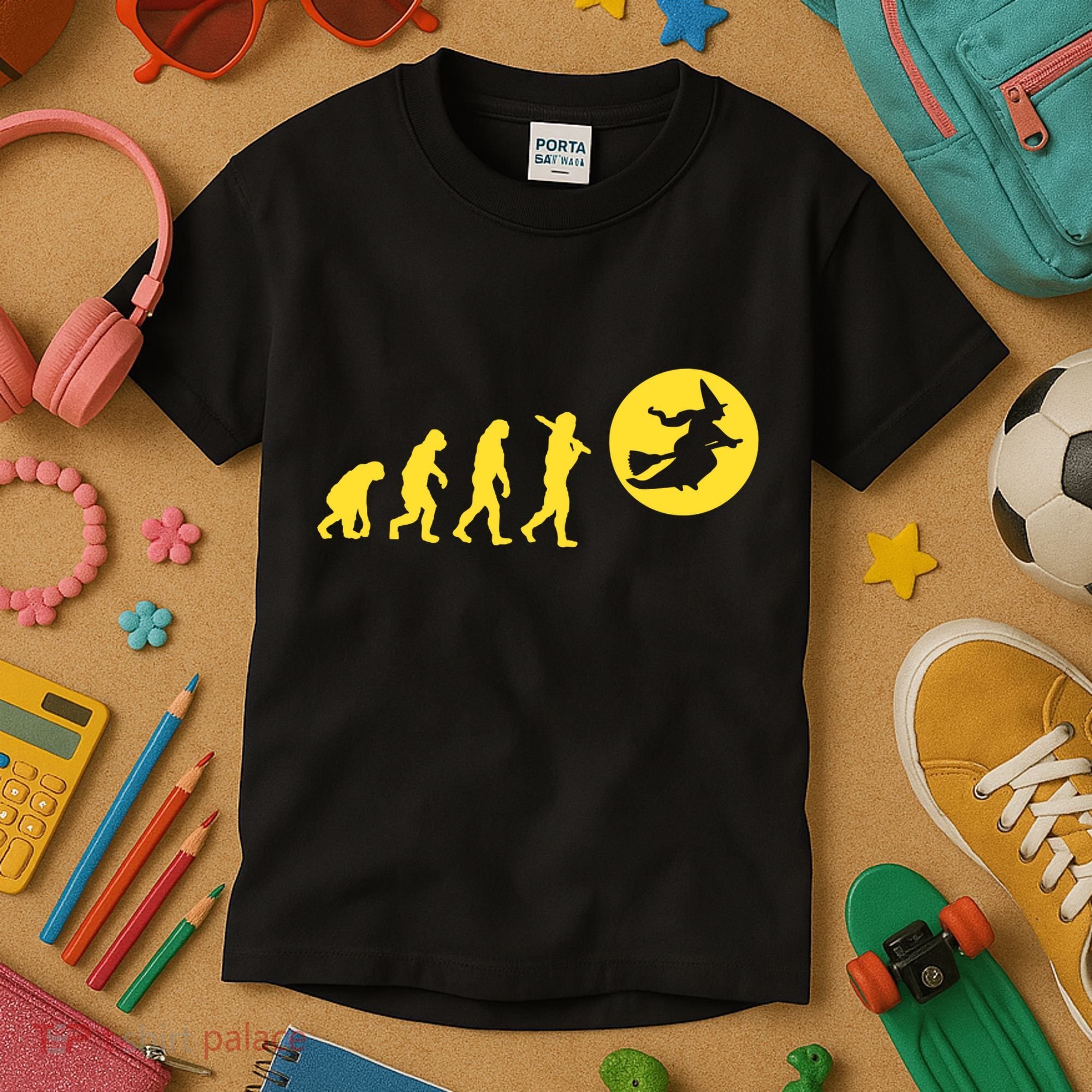 Witch Evolution Funny Halloween Kids T-Shirt