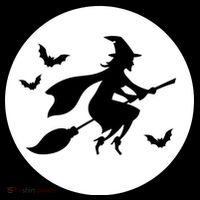 Witch Flying Over Moon Halloween Sweatshirt thumb 3