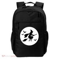 Witch Flying Over Moon Halloween Backpack thumb 0