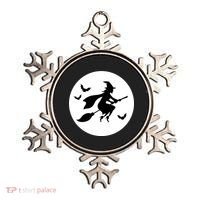 Witch Flying Over Moon Halloween Ornament thumb 0