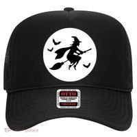 Witch Flying Over Moon Halloween Hat thumb 0
