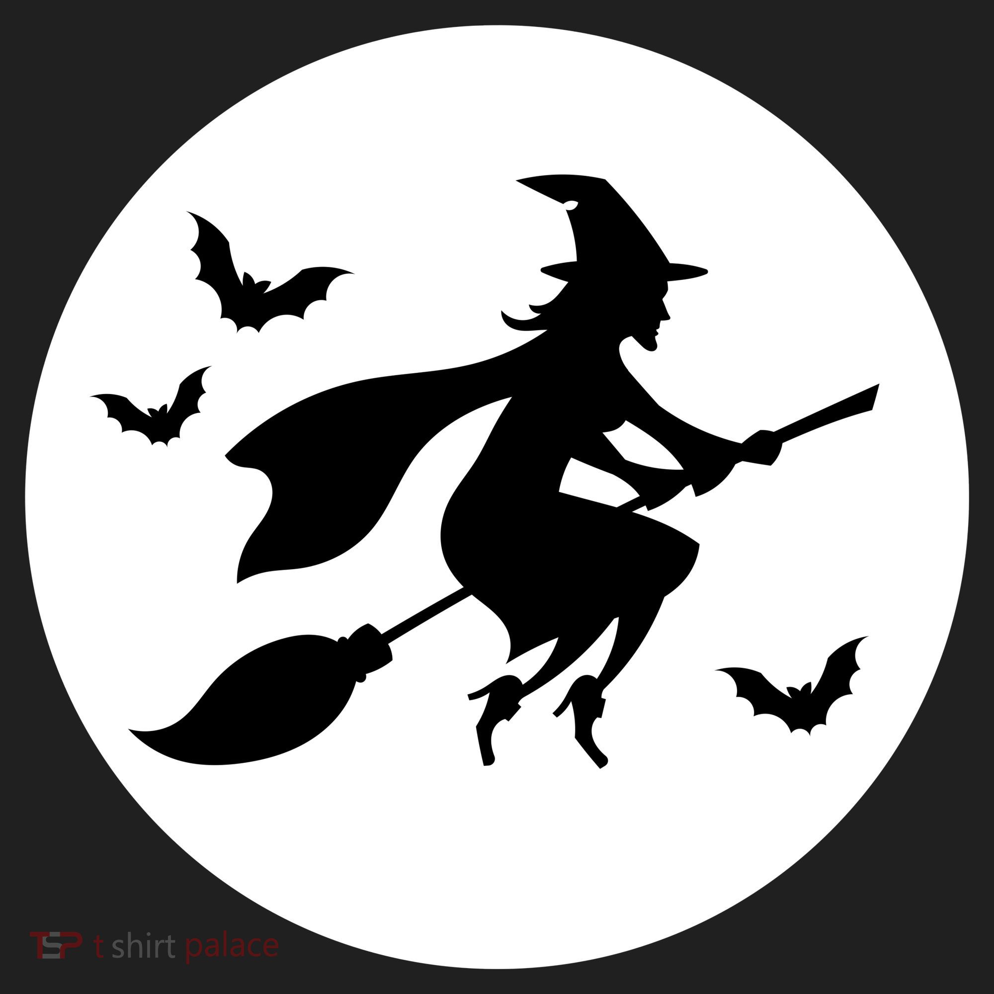 Witch Flying Over Moon Halloween Hat