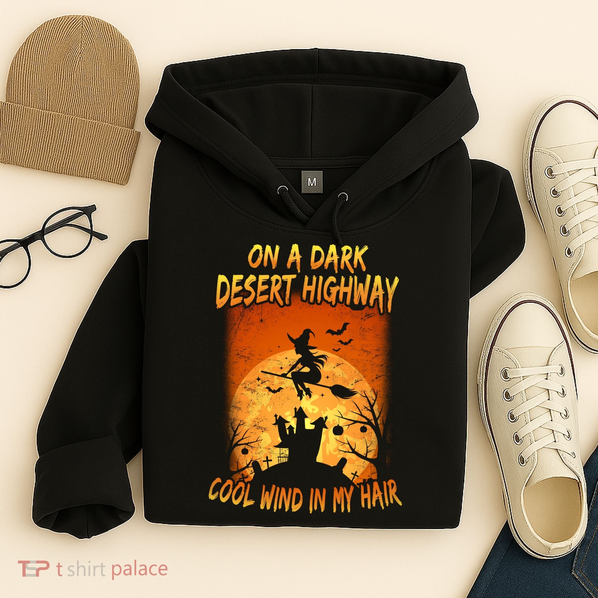 Witch On A Dark Desert Highway Witch Cool Wind In My Hair Hoodie