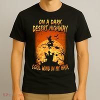 Witch On A Dark Desert Highway Witch Cool Wind In My Hair T-Shirt thumb 3