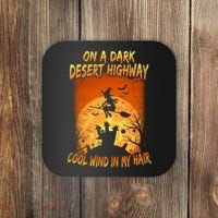 Witch On A Dark Desert Highway Witch Cool Wind In My Hair Coaster thumb 0