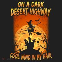 Witch On A Dark Desert Highway Witch Cool Wind In My Hair Golf Towel thumb 3