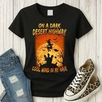 Witch On A Dark Desert Highway Witch Cool Wind In My Hair Women's T-Shirt thumb 3