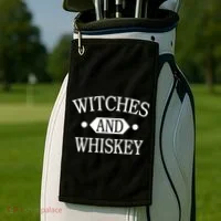 Witches And Whiskey Golf Towel thumb 2
