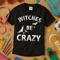 Witches Be Crazy Kids T-Shirt thumb 3