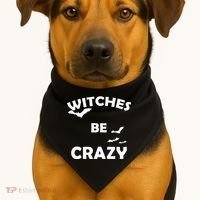 Witches Be Crazy1 USA-Made Doggie Bandana thumb 1