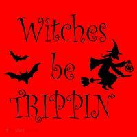 Witches Be Trippin Santa Hat thumb 1