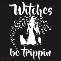 Witches Be Trippin1 Bucket Hat thumb 4