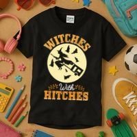 Witches With Hitches Kids T-Shirt thumb 3