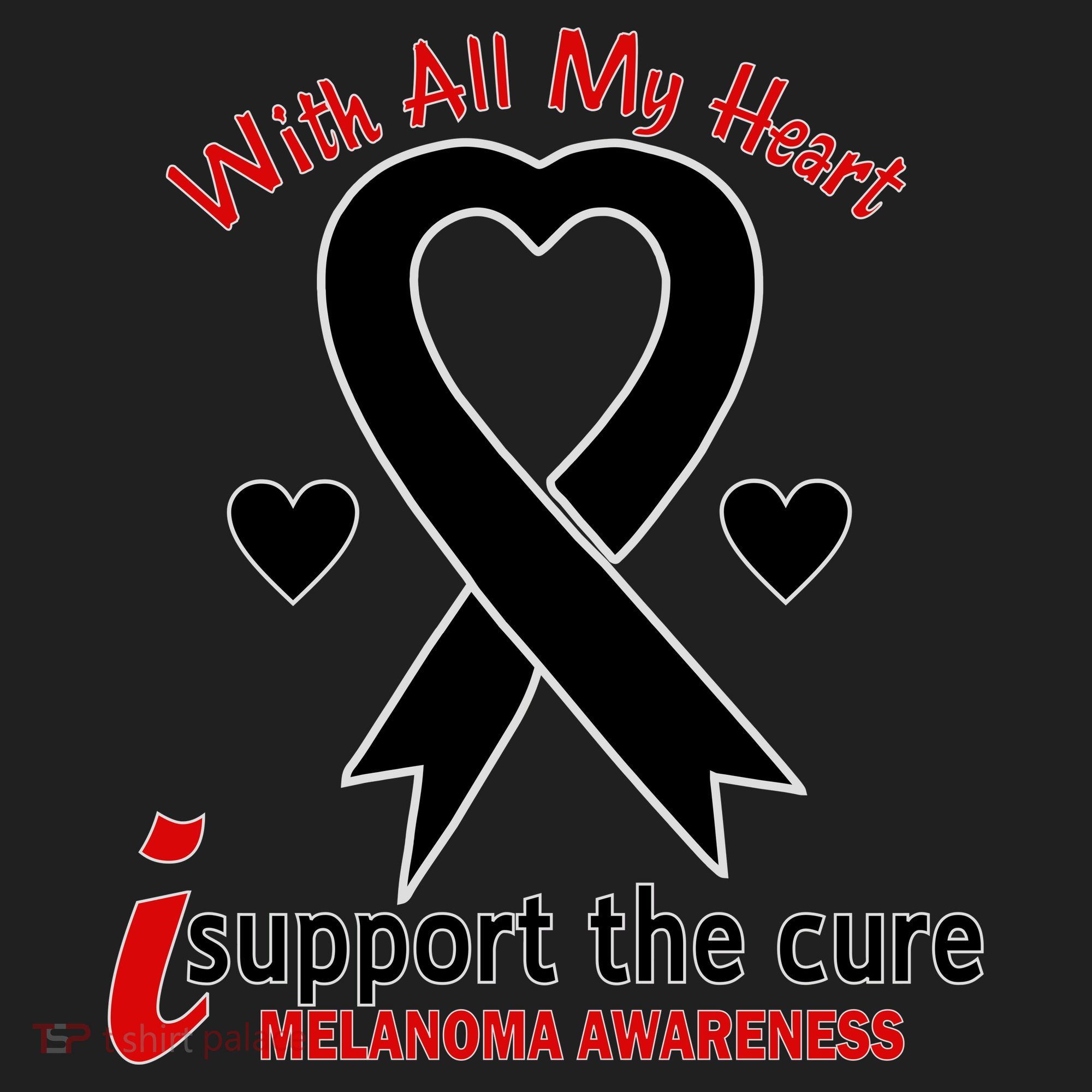 With All My Heart Melanoma Awareness Women's Sweatshirt