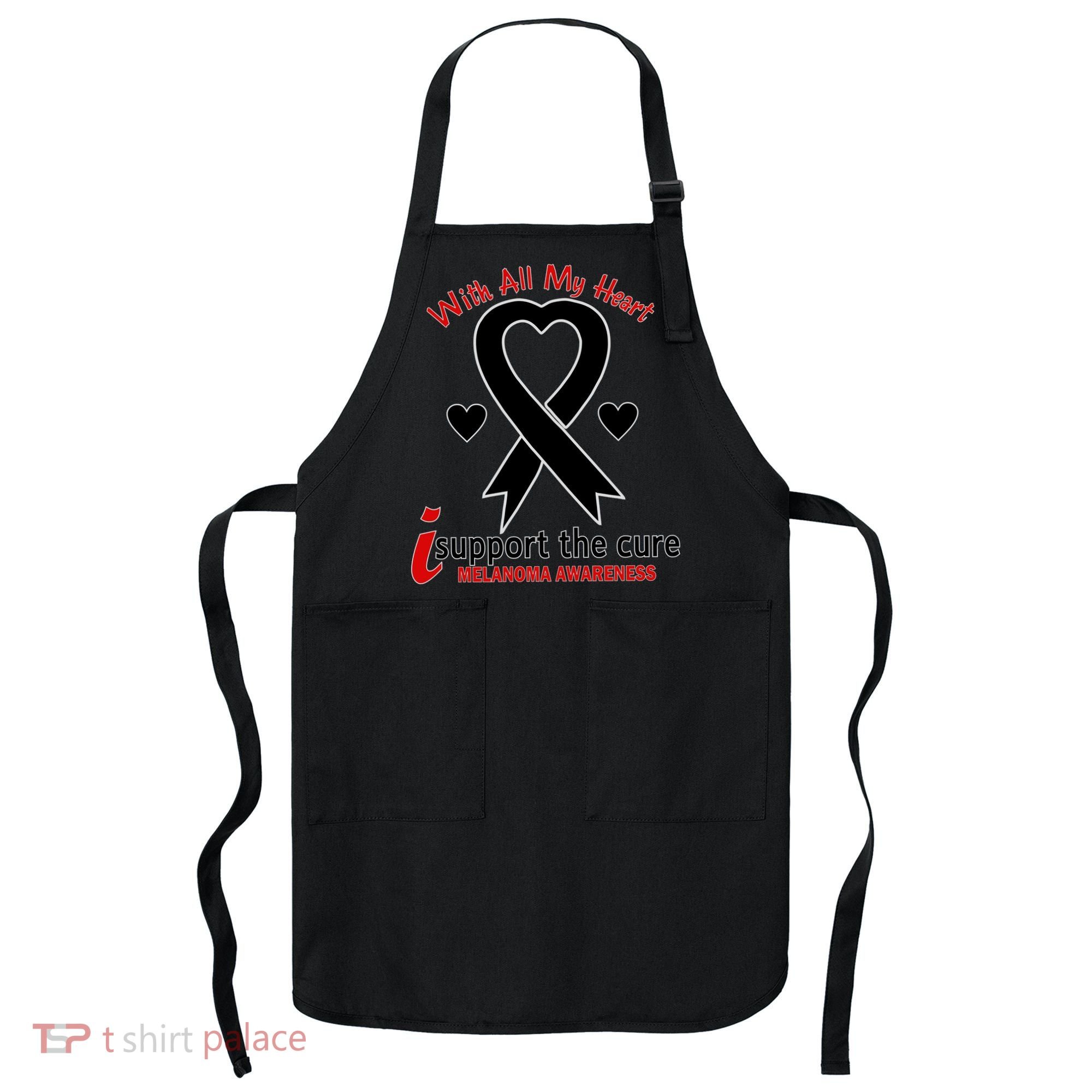 With All My Heart Melanoma Awareness Apron
