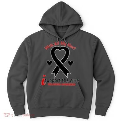 With All My Heart Melanoma Awareness Hoodie