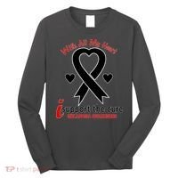 With All My Heart Melanoma Awareness Long Sleeve Shirt thumb 0