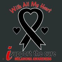 With All My Heart Melanoma Awareness Long Sleeve Shirt thumb 2