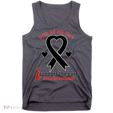 With All My Heart Melanoma Awareness Tank Top