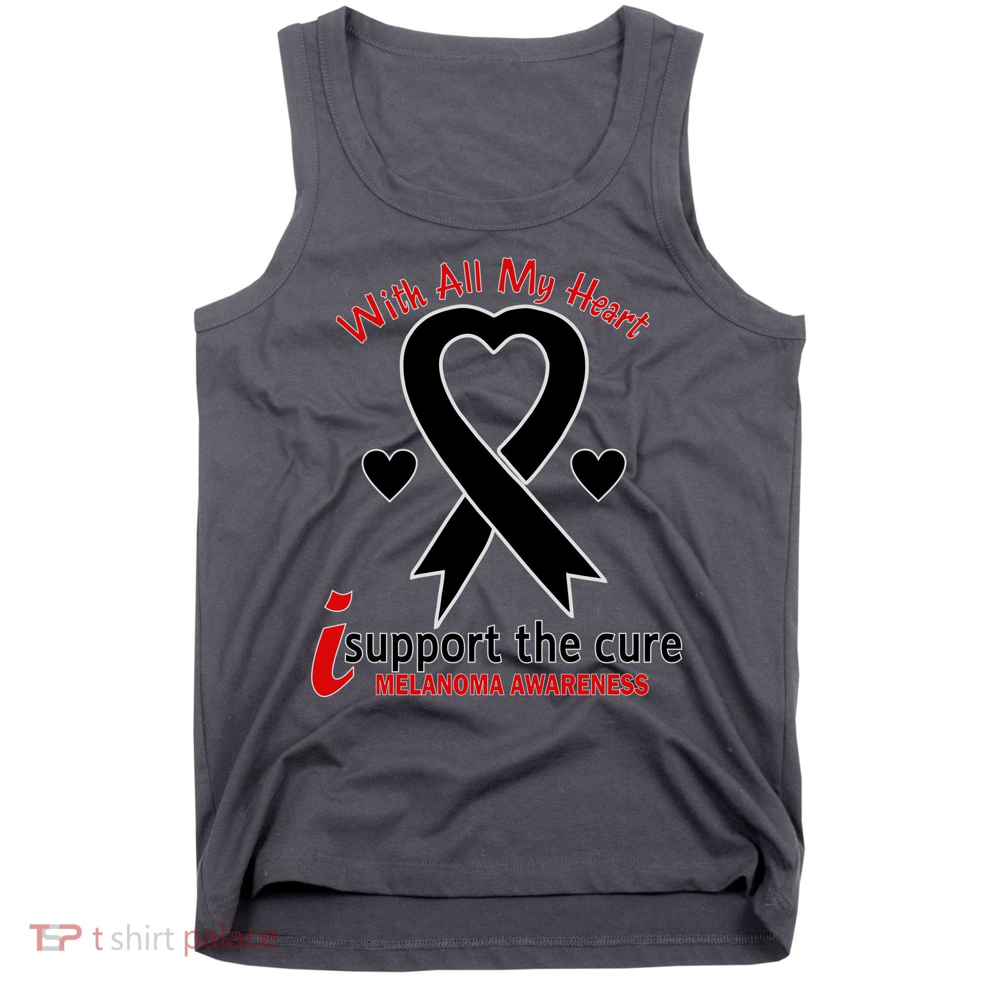 With All My Heart Melanoma Awareness Tank Top