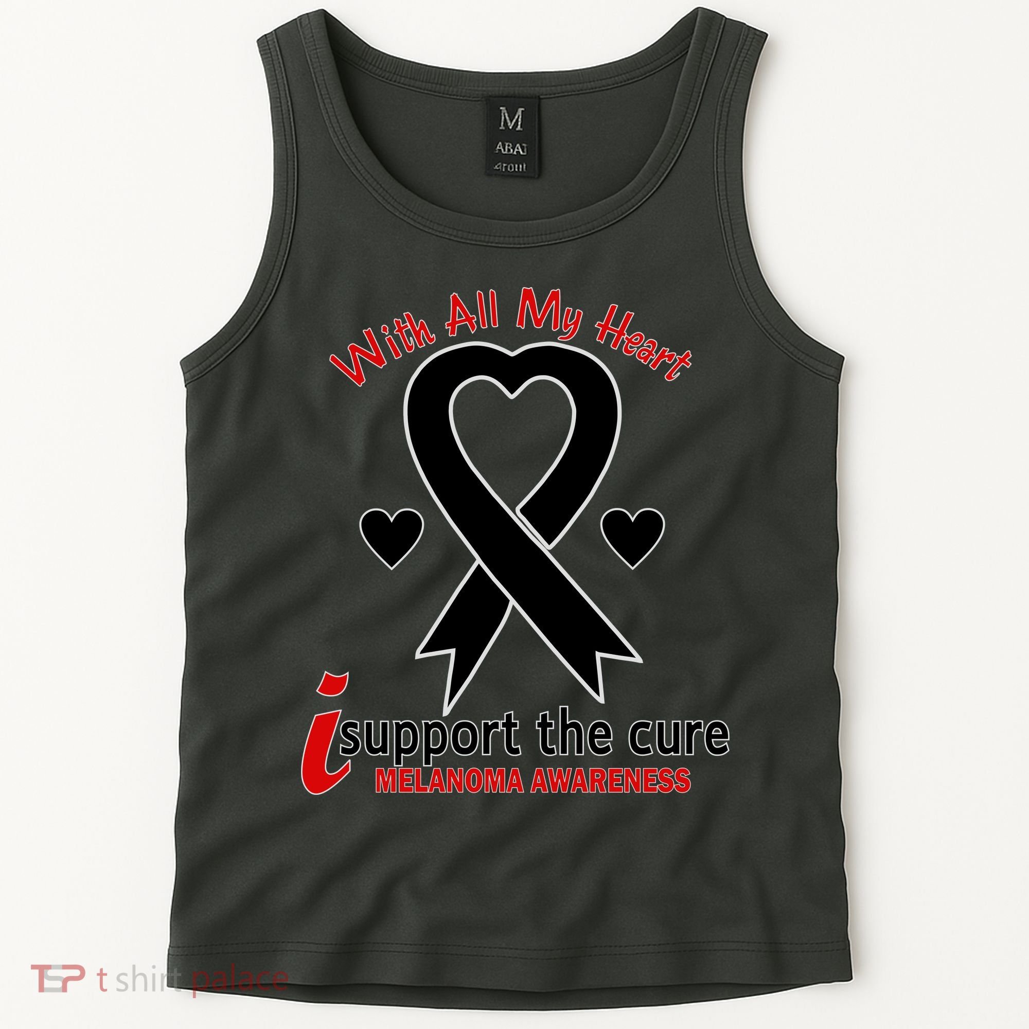 With All My Heart Melanoma Awareness Tank Top