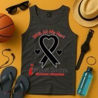 With All My Heart Melanoma Awareness Tank Top thumb 4