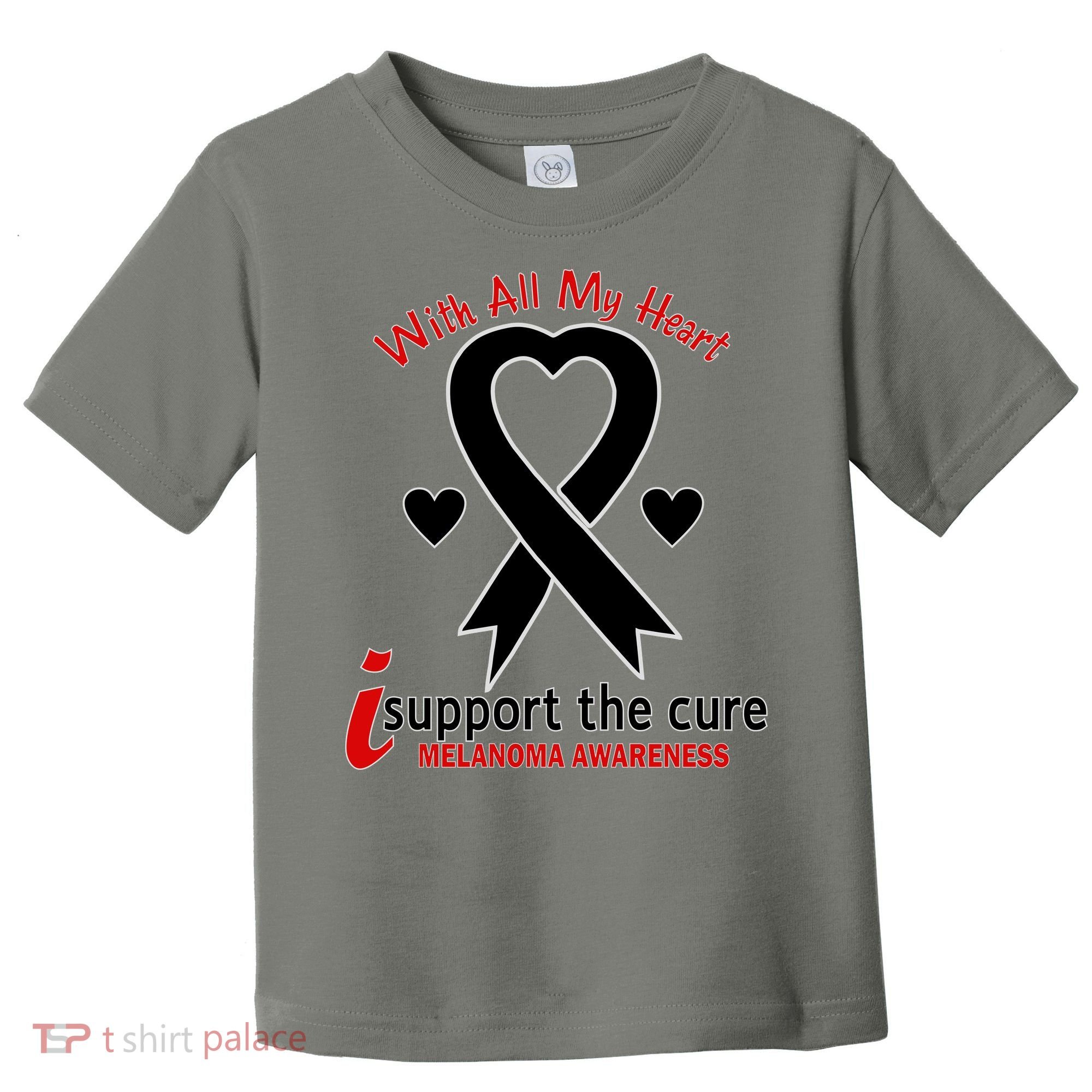 With All My Heart Melanoma Awareness Toddler T-Shirt