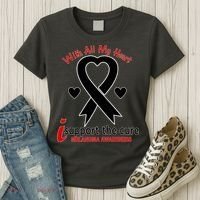 With All My Heart Melanoma Awareness Women's T-Shirt thumb 3