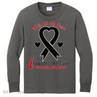 With All My Heart Melanoma Awareness Kids Long Sleeve Shirt thumb 0