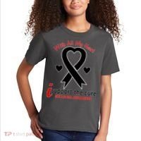 With All My Heart Melanoma Awareness Kids T-Shirt thumb 2