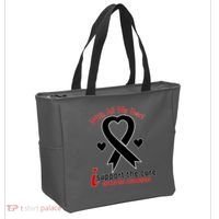 With All My Heart Melanoma Awareness Tote Bag thumb 2