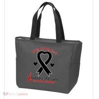 With All My Heart Melanoma Awareness Tote Bag thumb 3