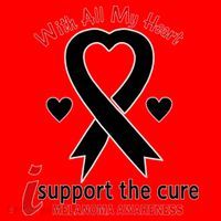 With All My Heart Melanoma Awareness Santa Hat thumb 1