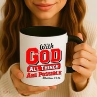 With God All Things Are Possible - Matthew 19:26 Coffee Mug thumb 3