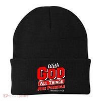 With God All Things Are Possible - Matthew 19:26 Beanie thumb 0