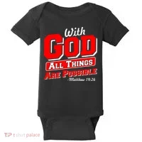 With God All Things Are Possible - Matthew 19:26 Baby Bodysuit thumb 0