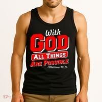 With God All Things Are Possible - Matthew 19:26 Tank Top thumb 3