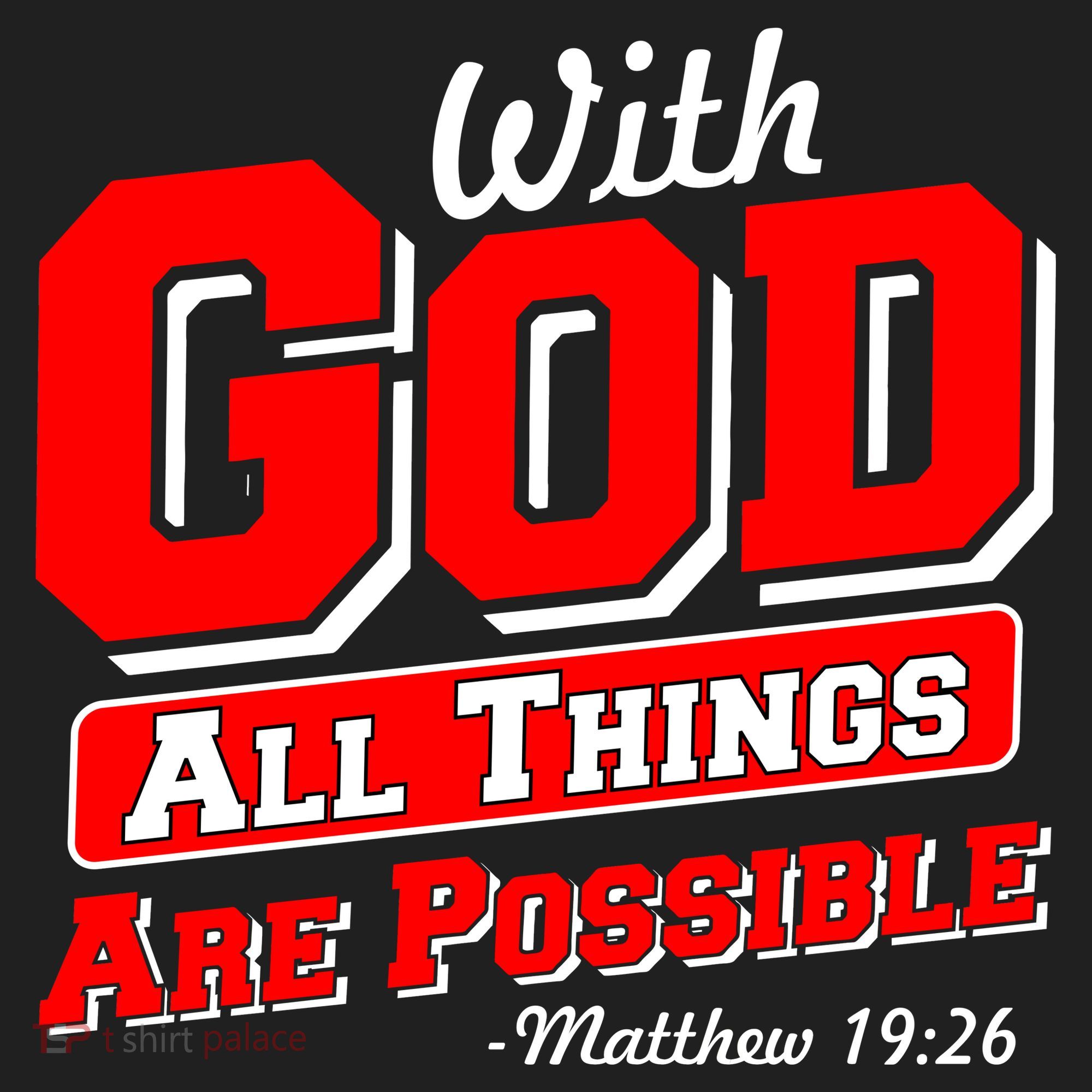 With God All Things Are Possible - Matthew 19:26 Golf Towel