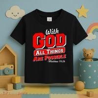 With God All Things Are Possible - Matthew 19:26 Toddler T-Shirt thumb 3